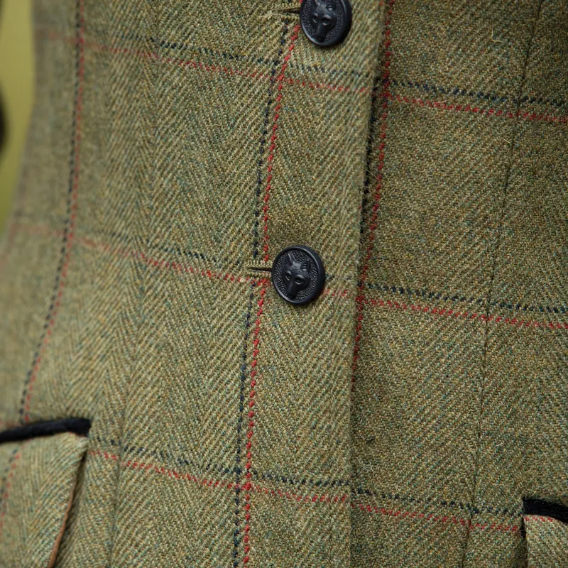 Equetech Launton Deluxe Ladies Tweed Show Jacket Green-5